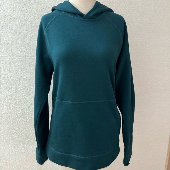 Apt.‎ 9 Unisex Cotton Blend Lightweight Kangaroo Hoodie Emerald Green Sz S NEW - Picture 1 of 10